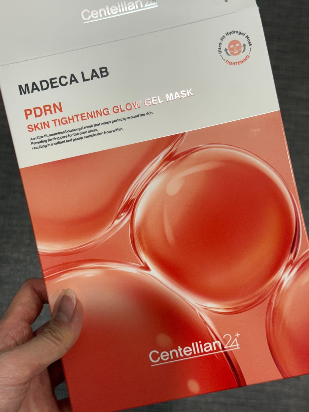 Customer photo review of Madeca Lab PDRN Skin Tightening Glow Gel Mask 5ea