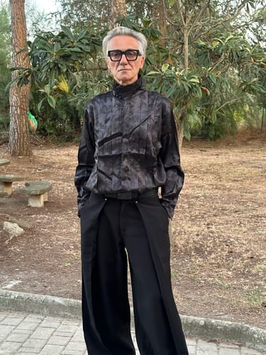 Customer photo review of Pleated Loose Straight Wide-leg Trousers