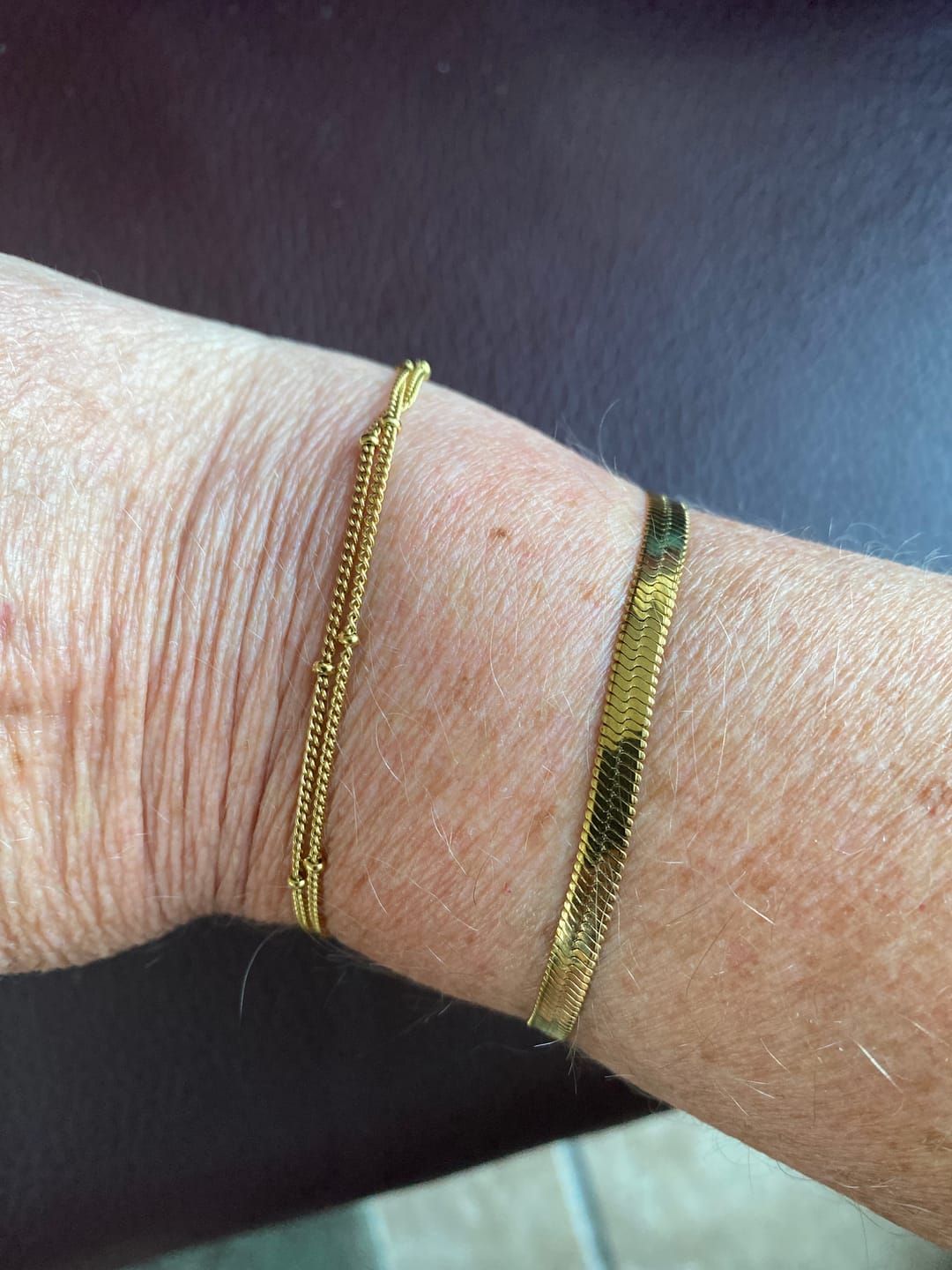 Customer photo review of Double Beaded Bracelet