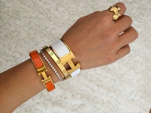 Customer photo review of H ORANGE BRACELET