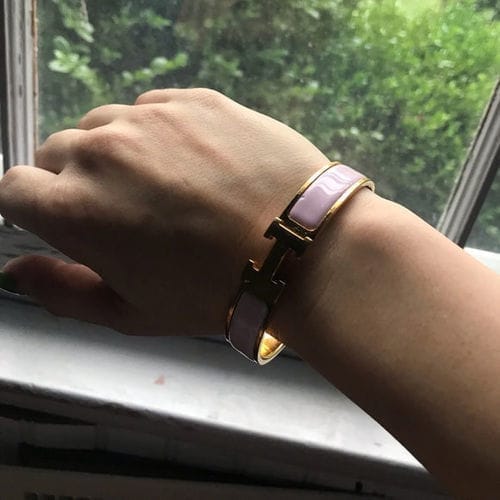 Customer photo review of H PINK BRACELET