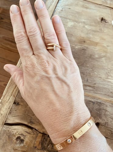 Customer photo review of JUSTE RING 2.65MM PINK GOLD DIAMOND