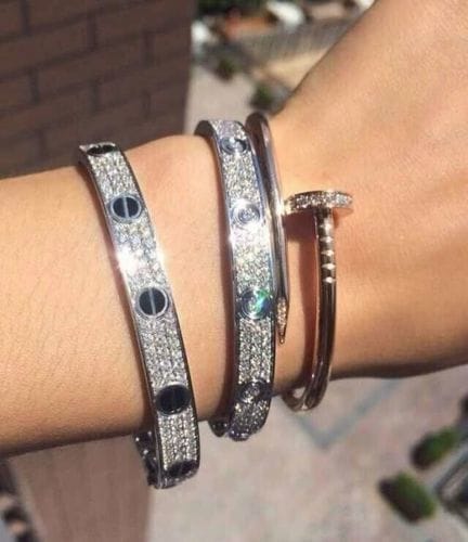 Customer photo review of LOVE BRACELET 6.1MM DIAMOND-PAVED CERAMIC