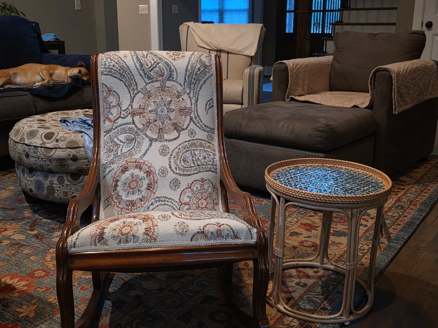 Customer photo review of Sirena Rattan Table