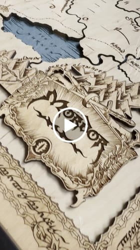 Customer video review of MORDOR™ 3D WOOD MAP