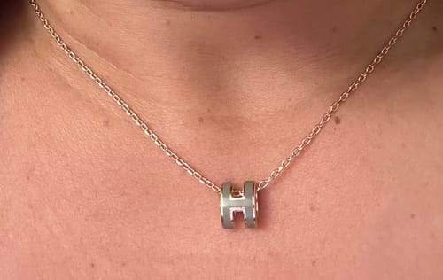 Customer photo review of MINI POP H NECKLACE