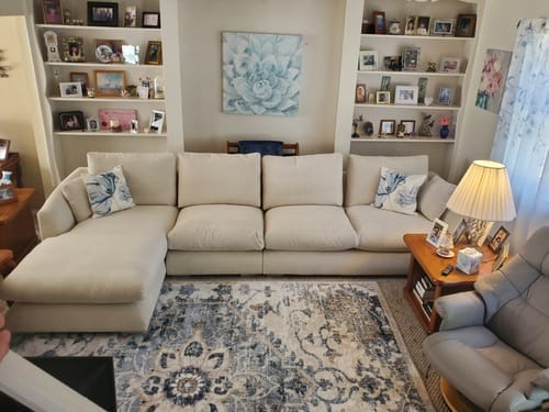 Customer photo review of Feathers Sectional