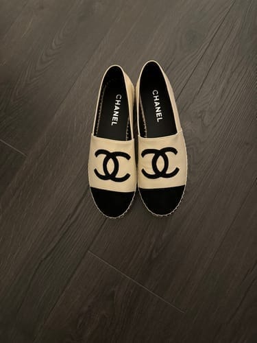 Customer photo review of espadrilles white lambskin black velvet