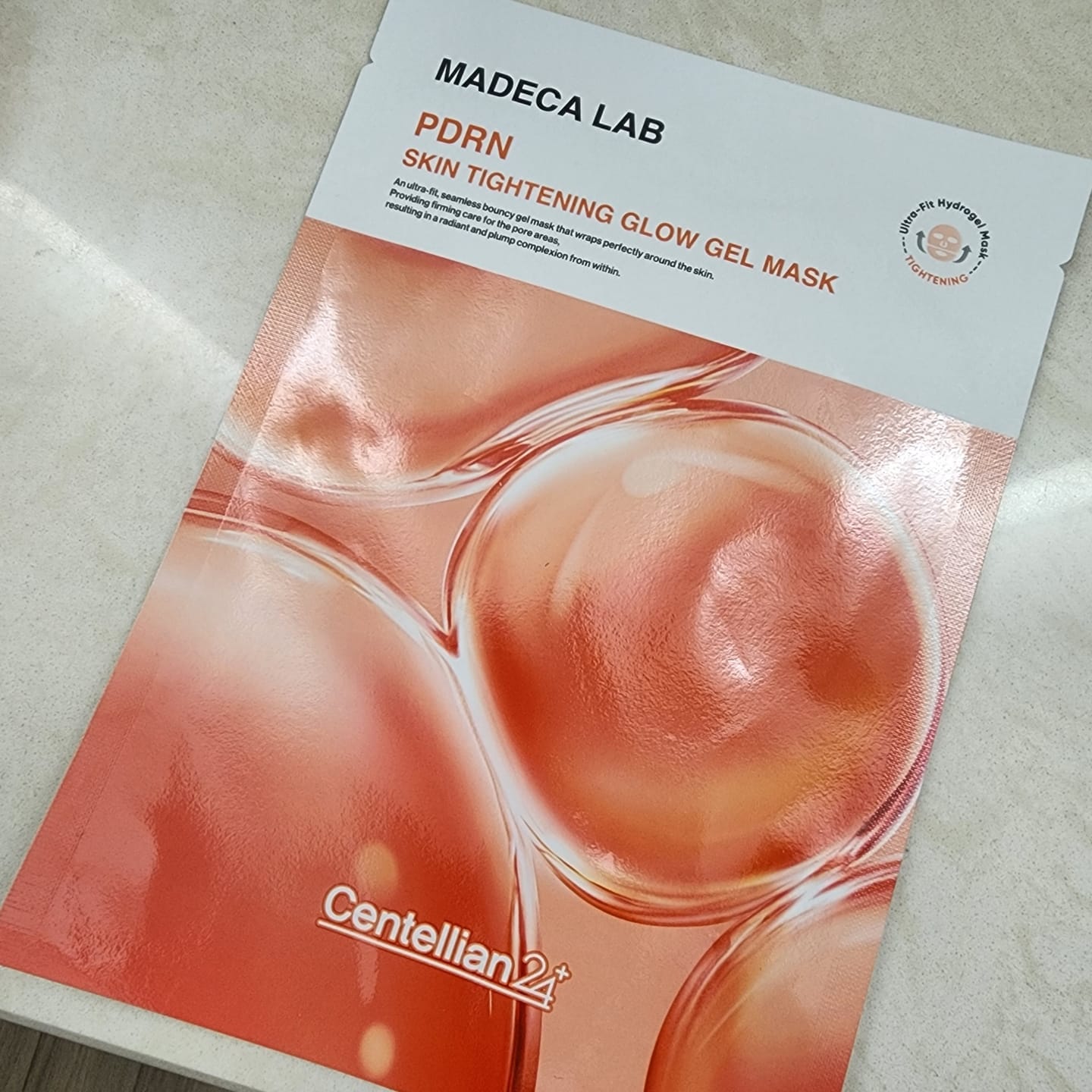 Customer photo review of Madeca Lab PDRN Skin Tightening Glow Gel Mask 1ea