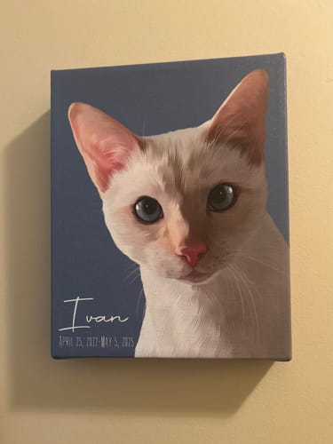 Customer photo review of Pet Art Canvas Wrap