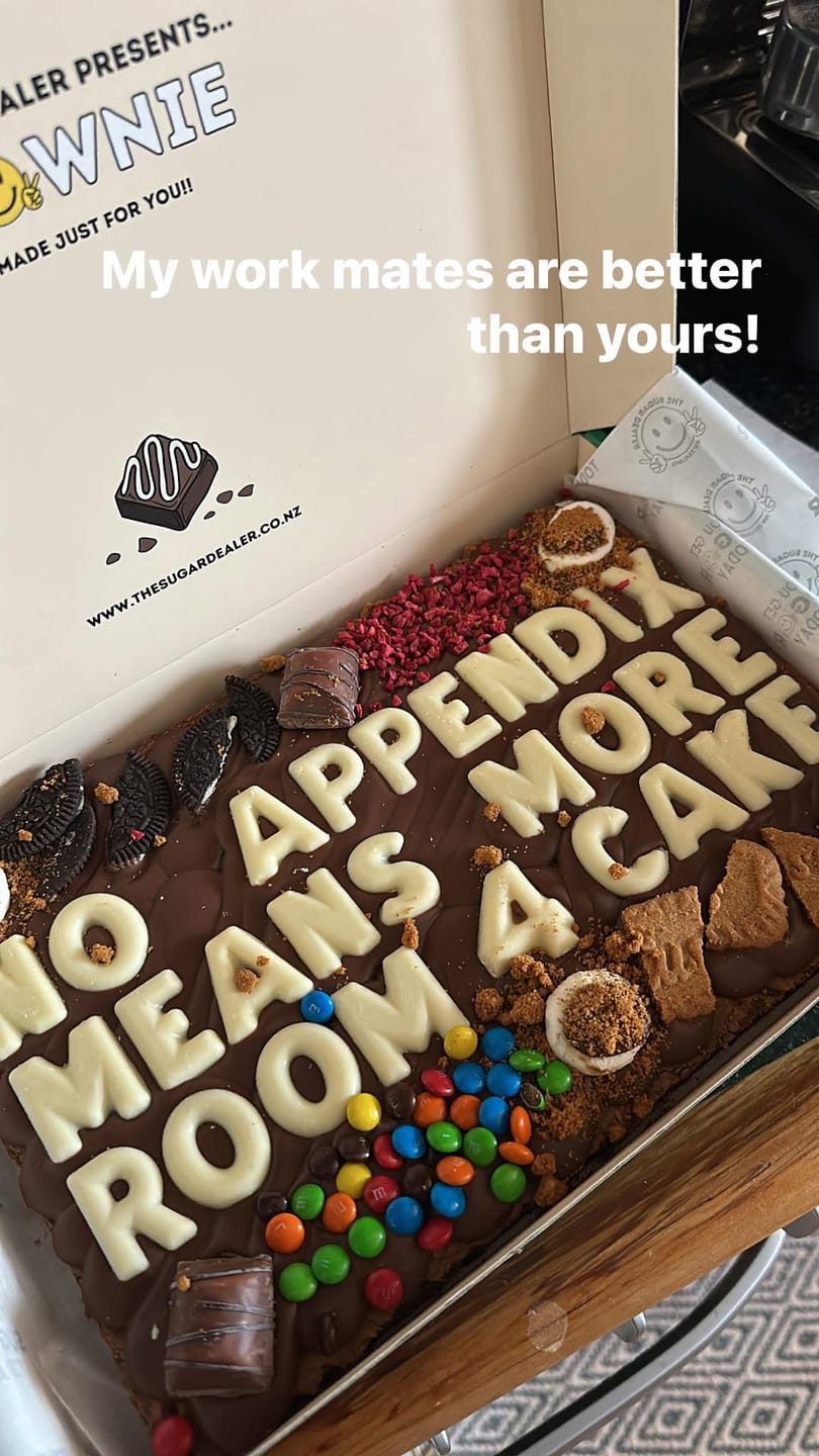 Customer photo review of Mega custom message loaded brownie