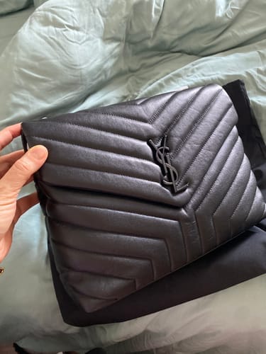 Customer photo review of LOULOU MEDIUM 32 ALL BLACK QUILTED LEATHER