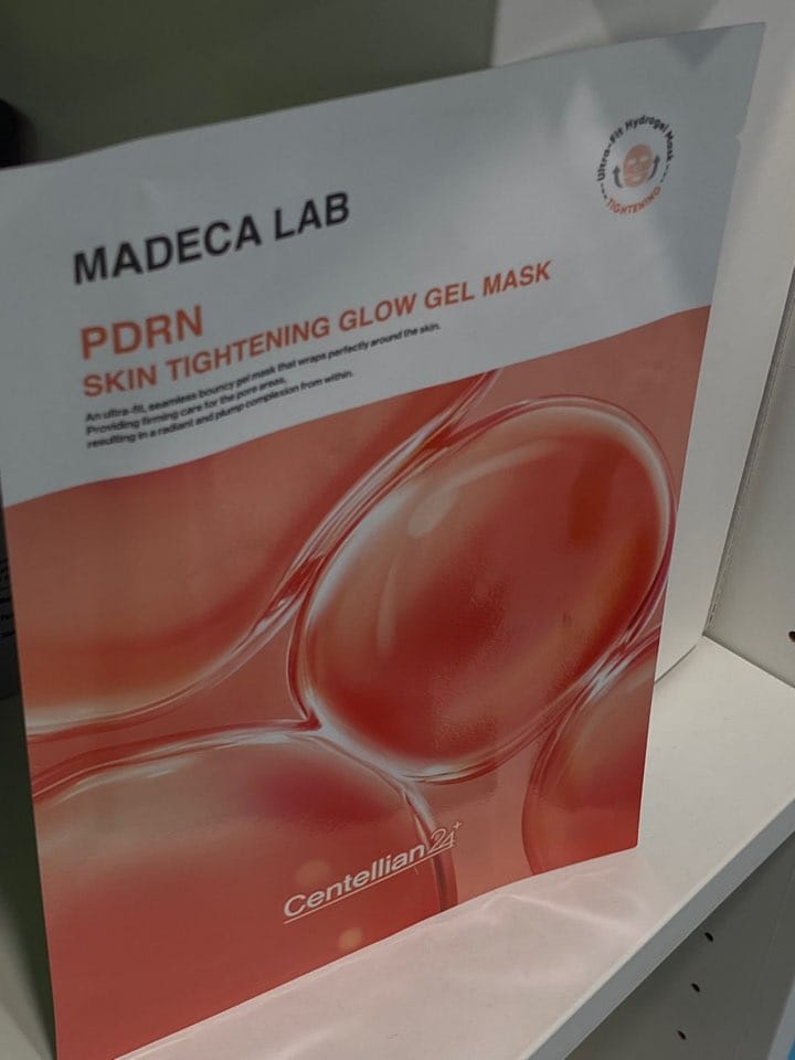 Customer photo review of Madeca Lab PDRN Skin Tightening Glow Gel Mask 1ea