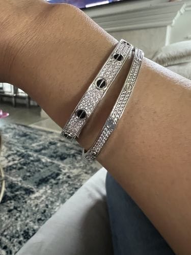 Customer photo review of LOVE BRACELET 6.1MM DIAMOND-PAVED CERAMIC