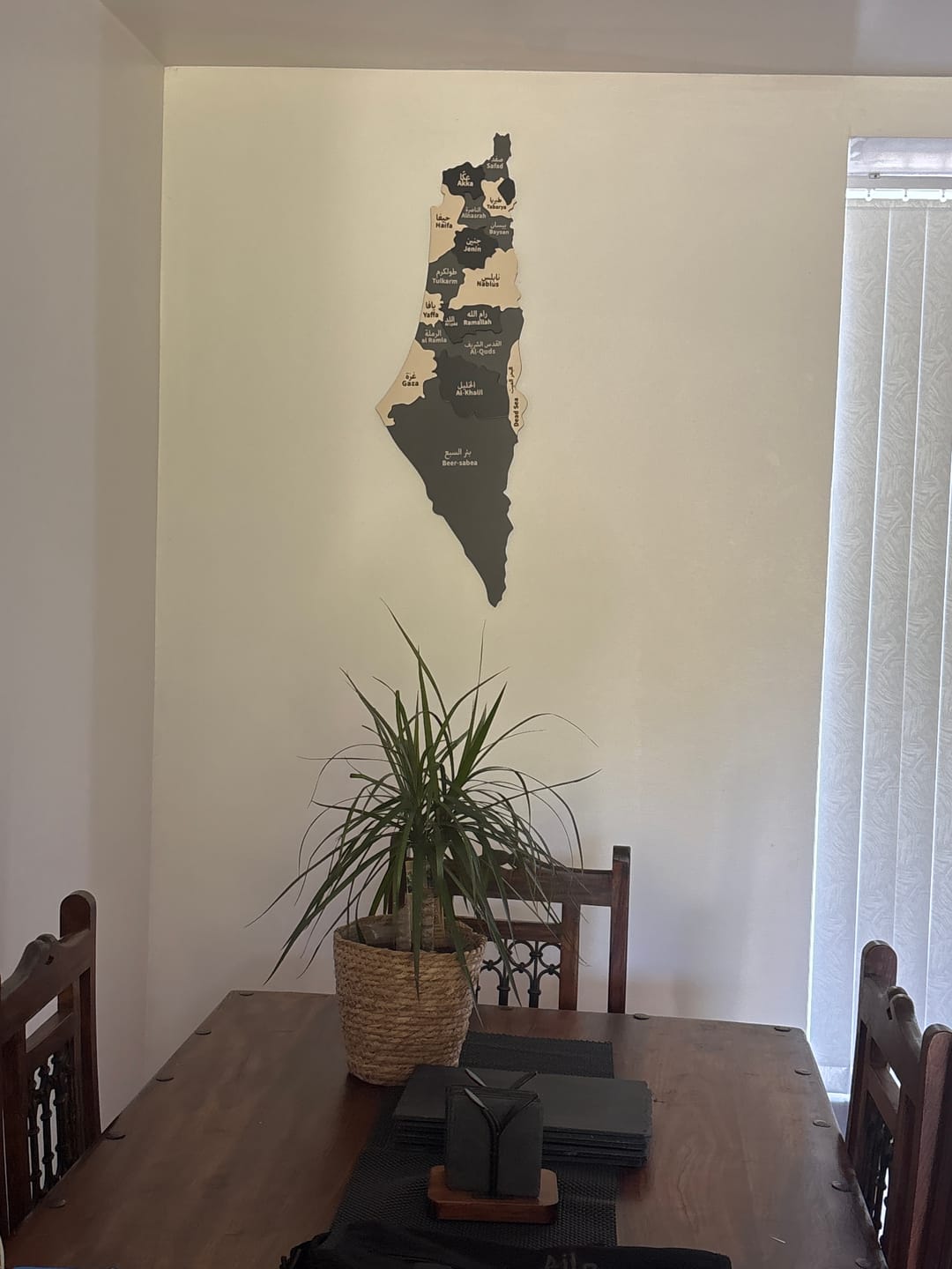 Customer photo review of Palestine Map Wall Art, Wood Wall Decor, Gift for Palestinian Friend