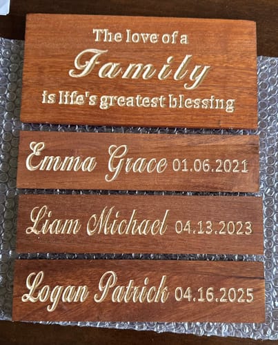 Customer photo review of Personalized Grandkids Hanging Sign | 2024 Version Engraved Design