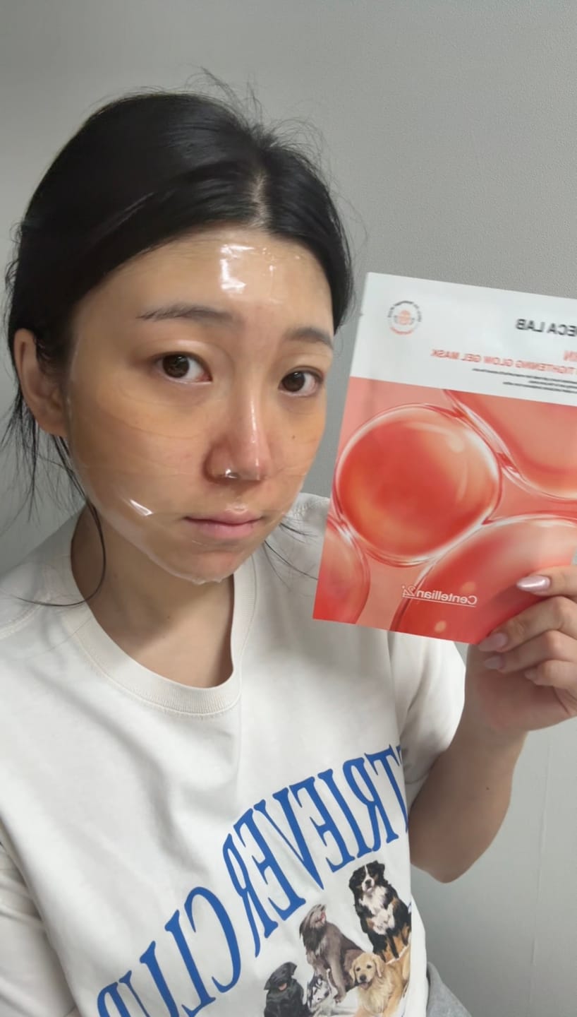 Customer photo review of Madeca Lab PDRN Skin Tightening Glow Gel Mask 5ea
