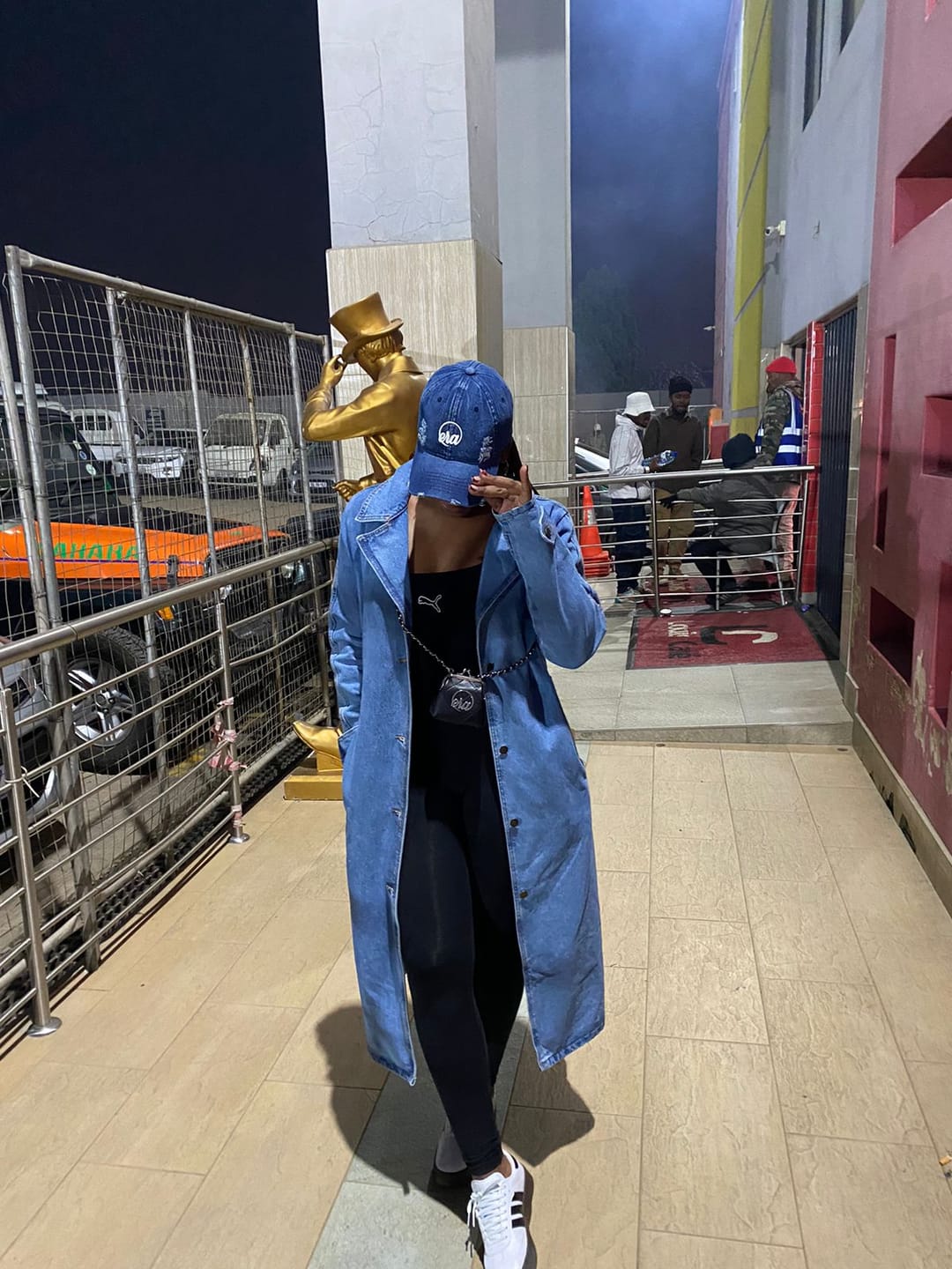 Customer photo review of Era Distressed Denim Cap