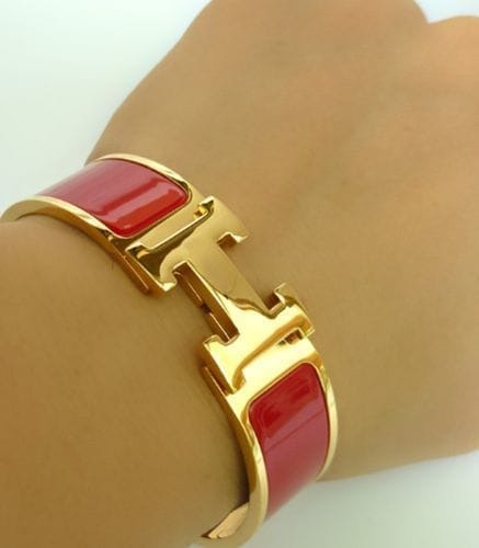 Customer photo review of H BRACELET 18MM PINK GOLD