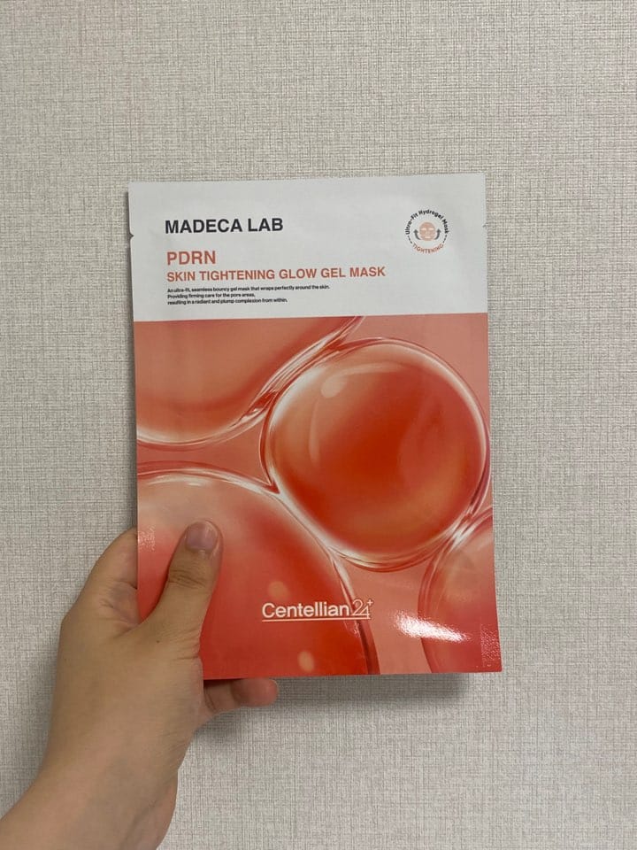 Customer photo review of Madeca Lab PDRN Skin Tightening Glow Gel Mask 1ea