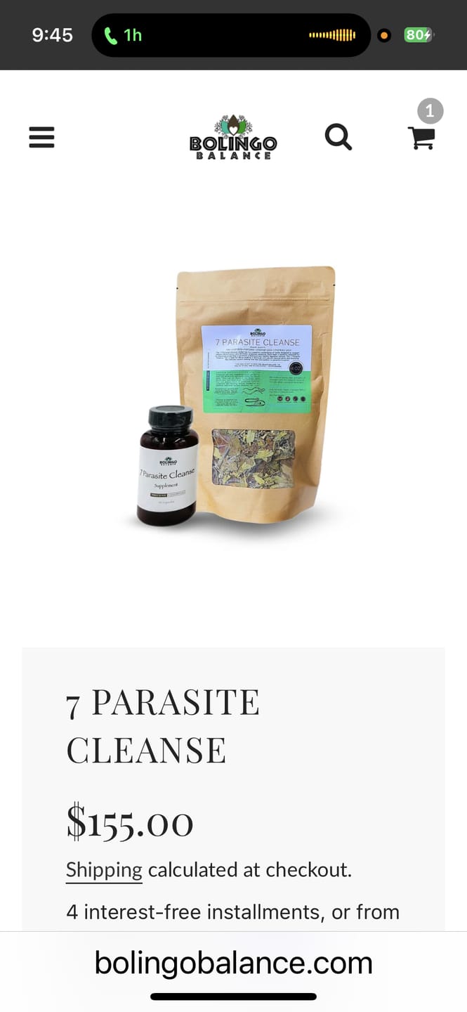 Customer photo review of 7 PARASITE CLEANSE