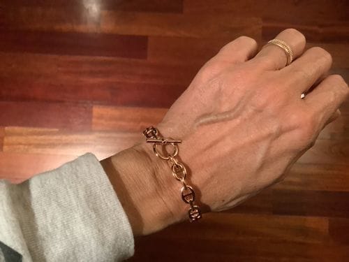 Customer photo review of CHAINE BRACELET PINK GOLD