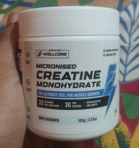 Customer photo review of Wellcore - Micronised Creatine Monohydrate (100g, 33 Servings)