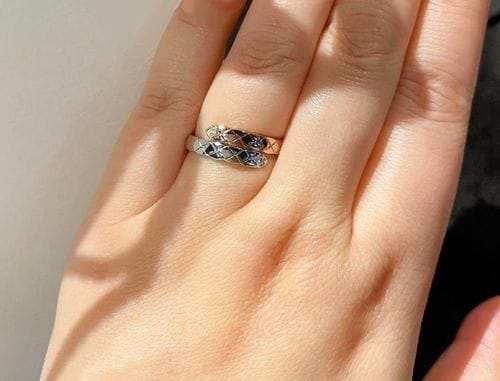 Customer photo review of CRUSH TOI ET MOI RING SILVER PINK GOLD