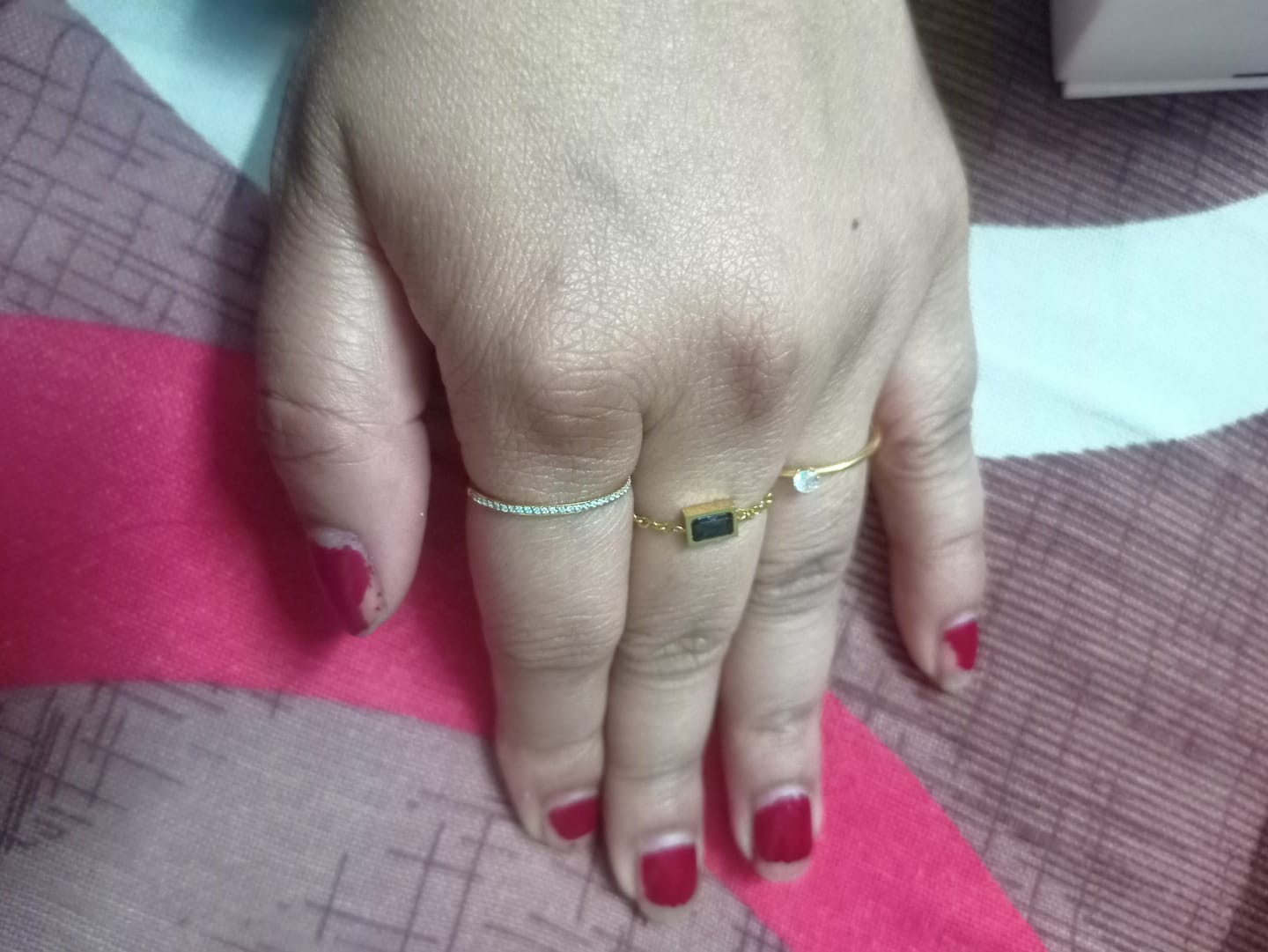 Customer photo review of Delicate Diamond Band