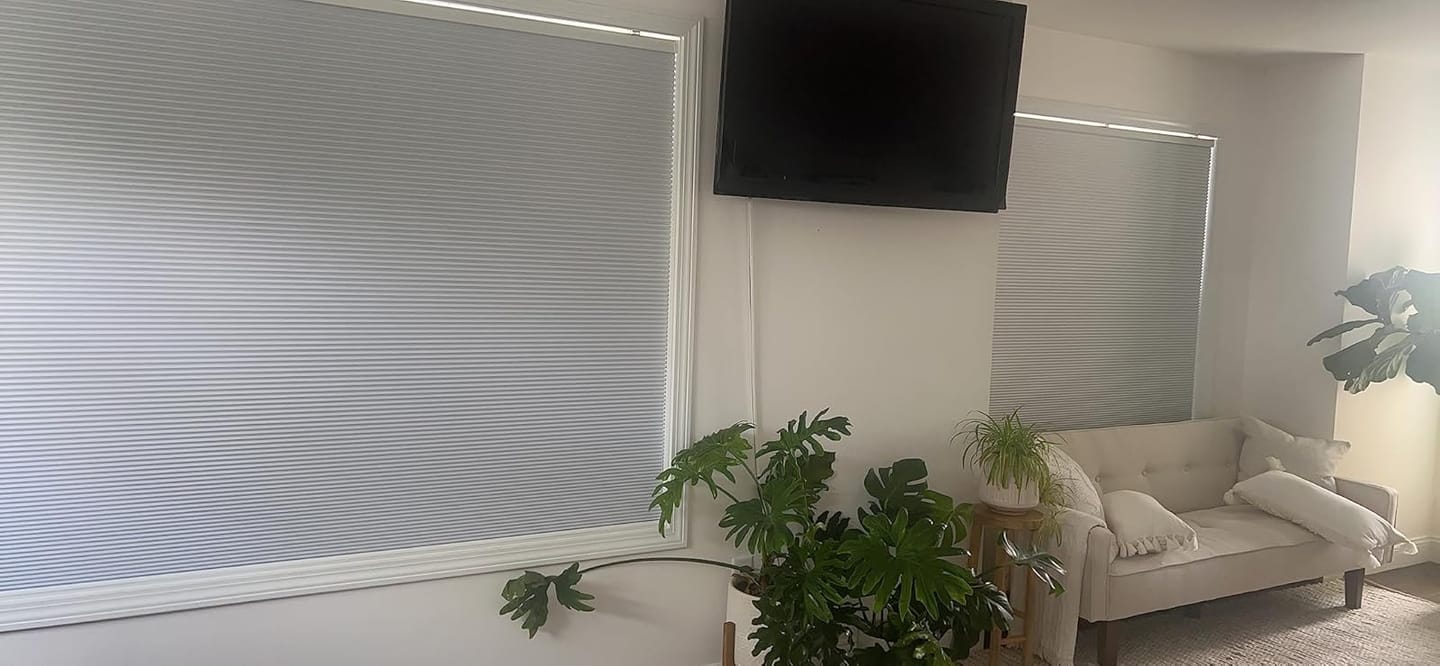 Customer photo review of Bringnox Blackout Motorized Cellular Shades