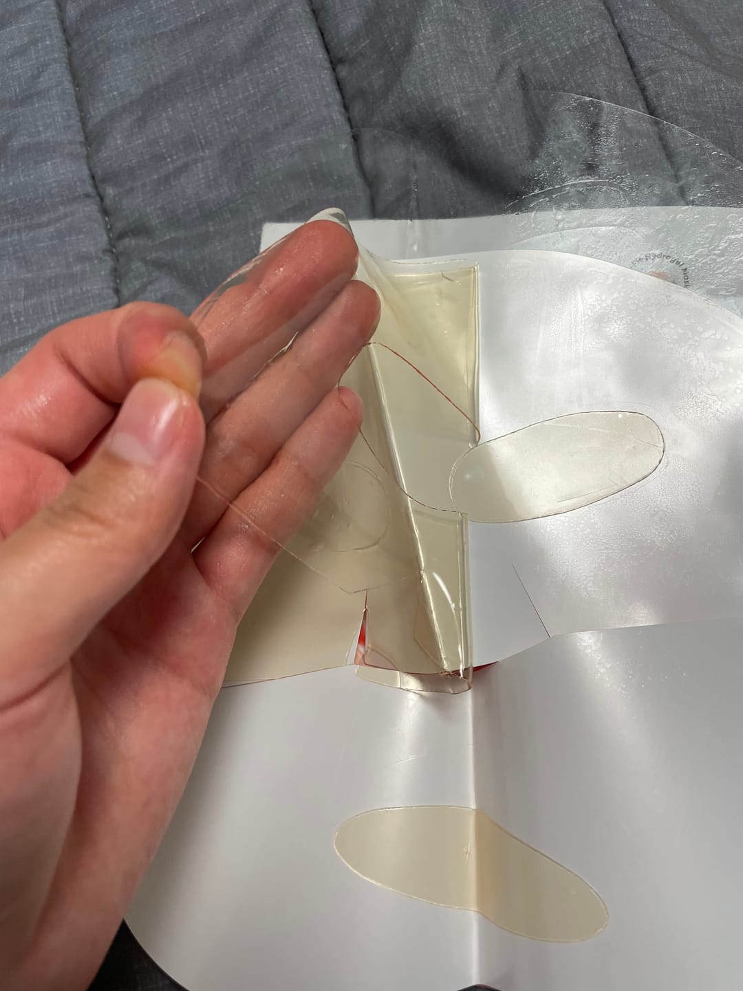 Customer photo review of Madeca Lab PDRN Skin Tightening Glow Gel Mask 5ea