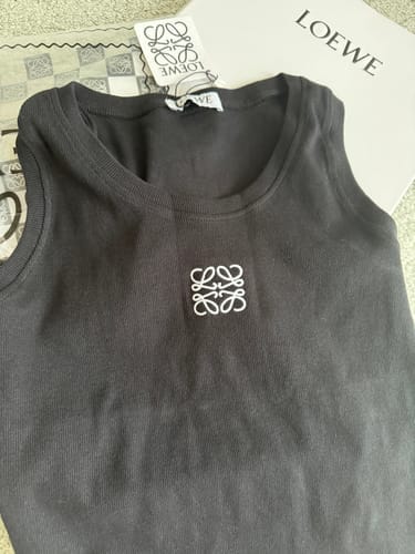 Customer photo review of Anagram Tank Top Black Cotton