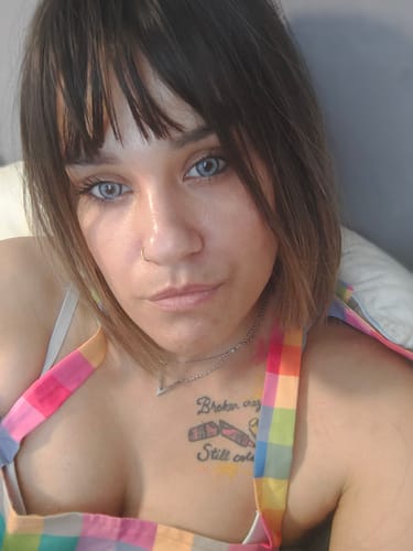 Customer photo review of Aine Swan Lake Blue Prescription Colored Contact Lenses