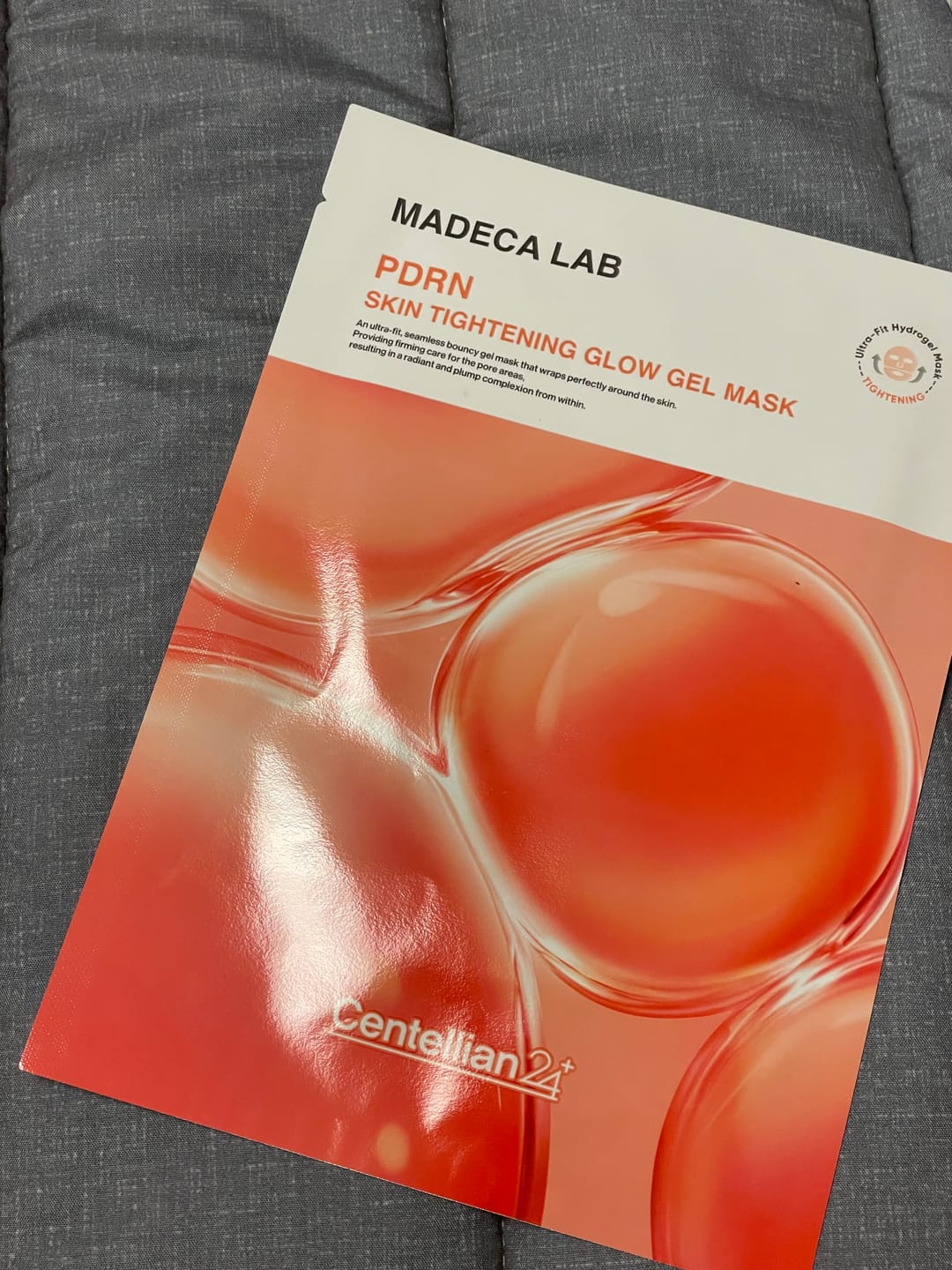 Customer photo review of Madeca Lab PDRN Skin Tightening Glow Gel Mask 5ea