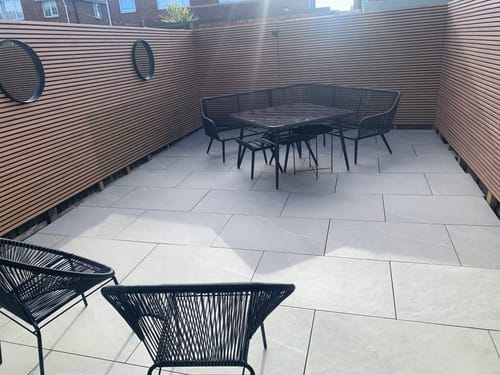 Customer photo review of Bahama - White Porcelain Paving Tiles - 900 x 600 x 20mm