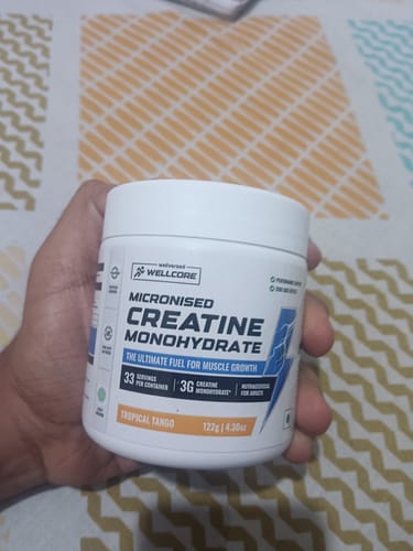 Customer photo review of Wellcore - Pure Micronised Creatine Monohydrate (122g, 33 Servings) Tropical Tango