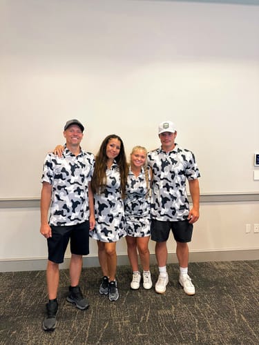 Customer photo review of Grey camouflage Women's Golf Sleeveless Zipper Dresses with Built in Shorts limited edition