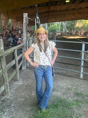 Customer photo review of Color Burst Tie Waist Dress