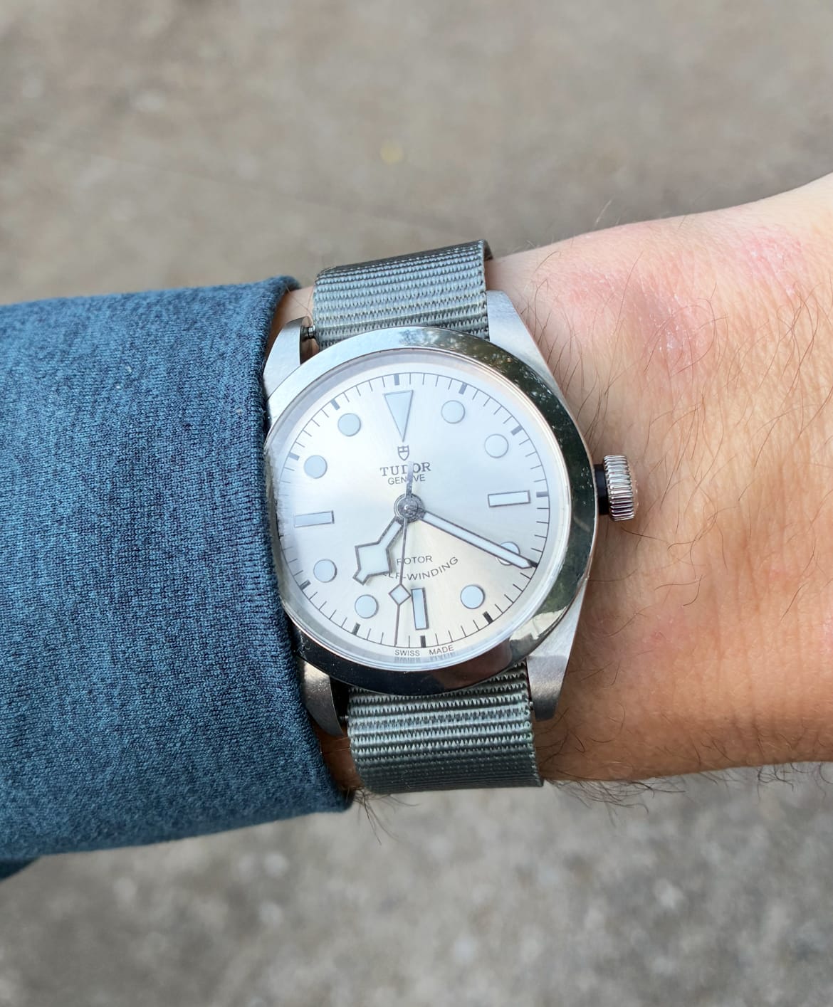 Customer photo review of Steel Blue Nylon Single-Piece