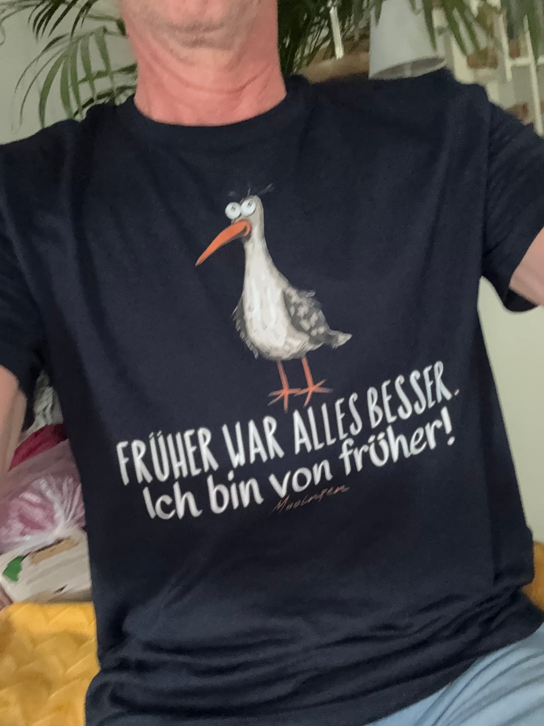 Customer photo review of Früher war alles besser! · Herren Premium Bio T-Shirt