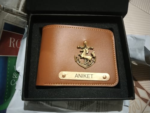 Customer photo review of Customized Wallet With Name & Charm