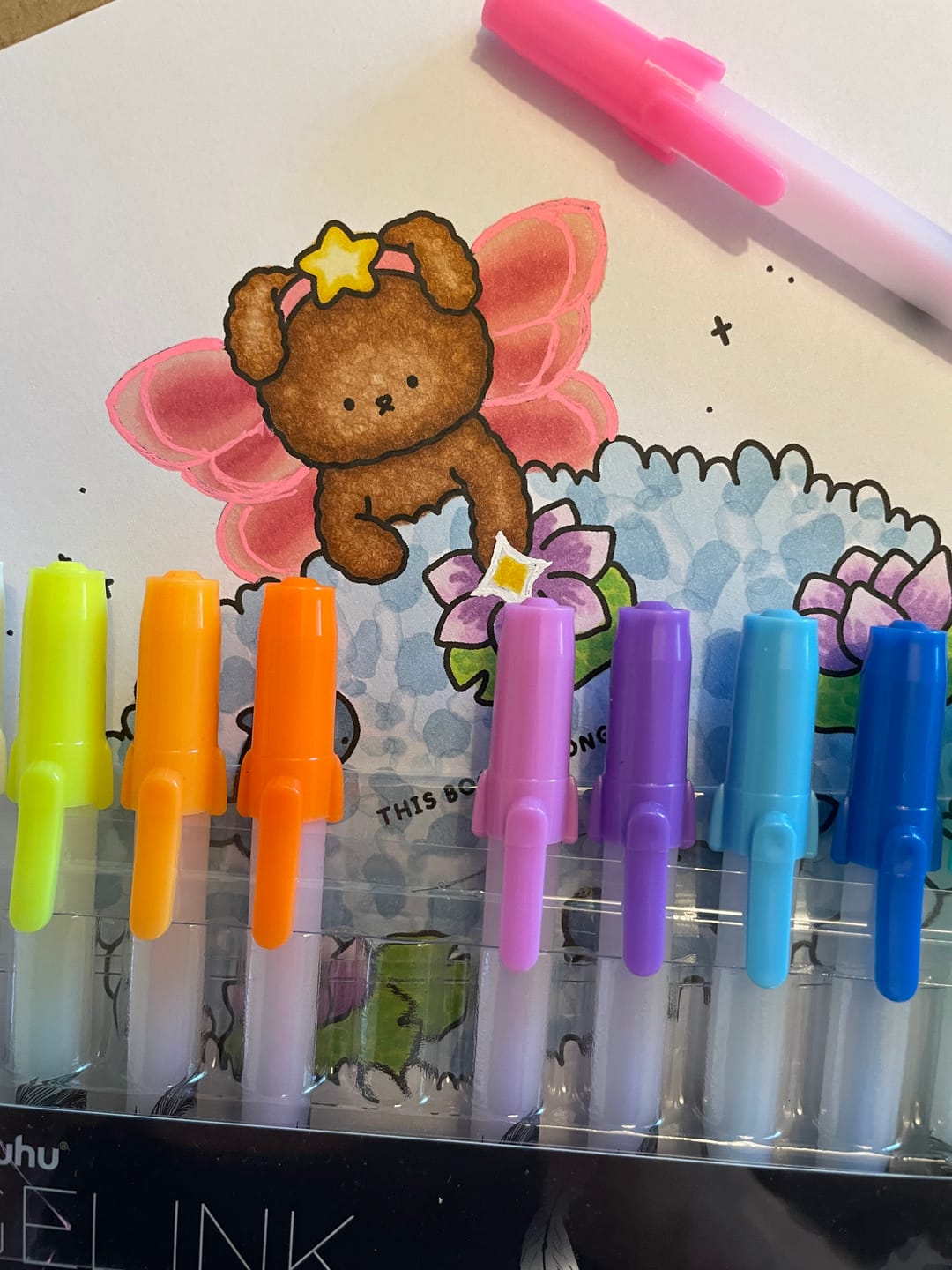 Customer photo review of Ohuhu Gel Pens - Gold, Silver, White & Colorful 12-Pack