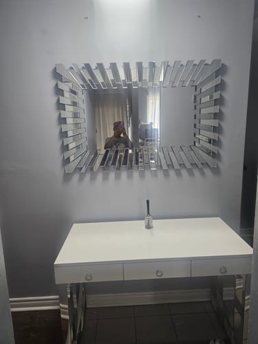 Customer photo review of Large 32" Glass Mirrored Clock