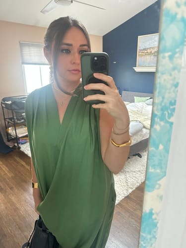 Customer photo review of SCULPTURAL OPEN BRACELET - GOLD