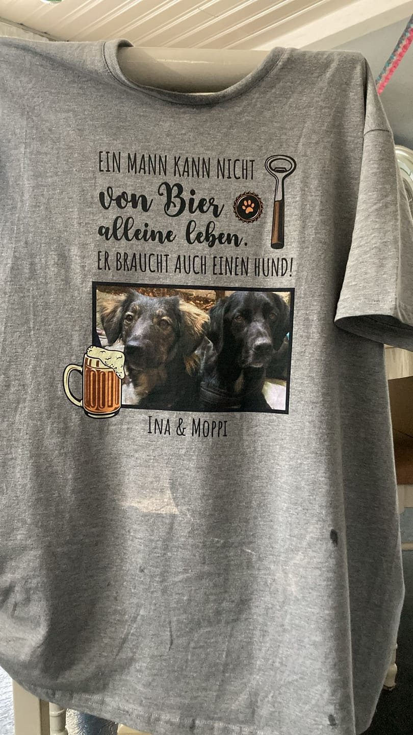 Customer photo review of Bier & Wuff - Individuelles T-Shirt