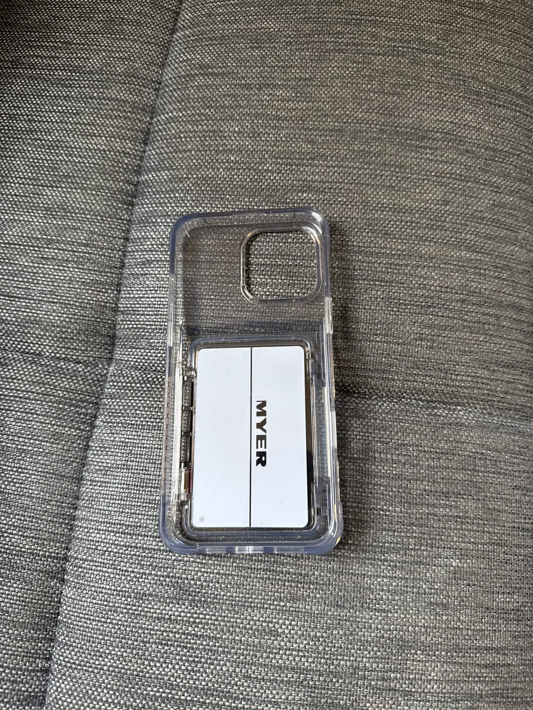Customer photo review of Crystal Protective Cards Pocket iPhone Case