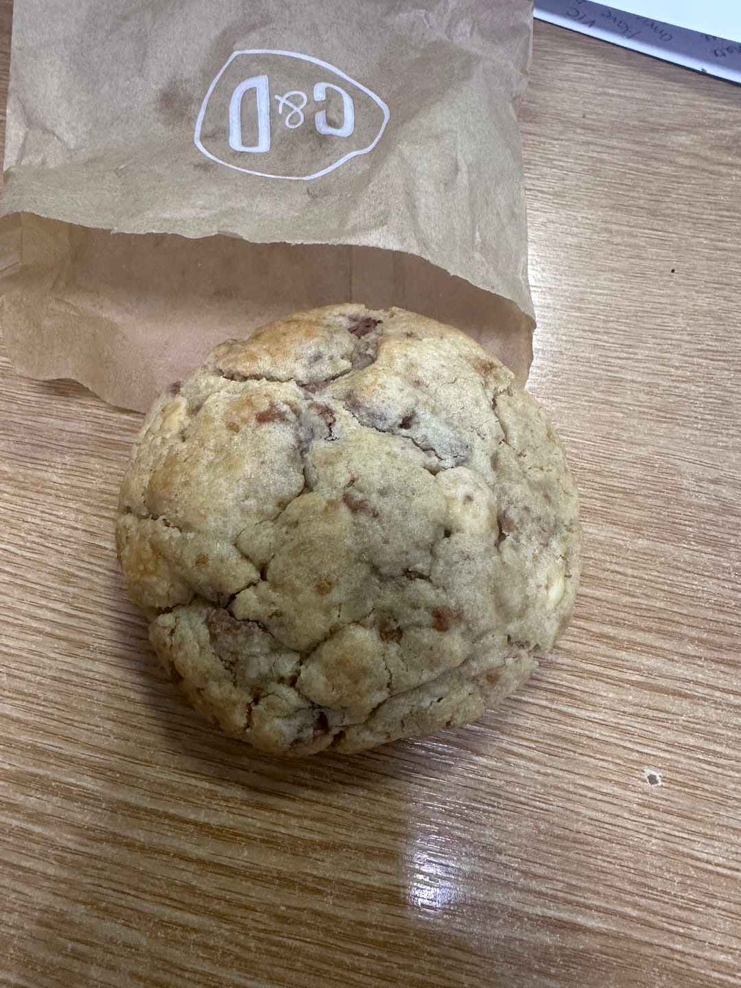 Customer photo review of Raspberry White Chocolate New York Cookie
