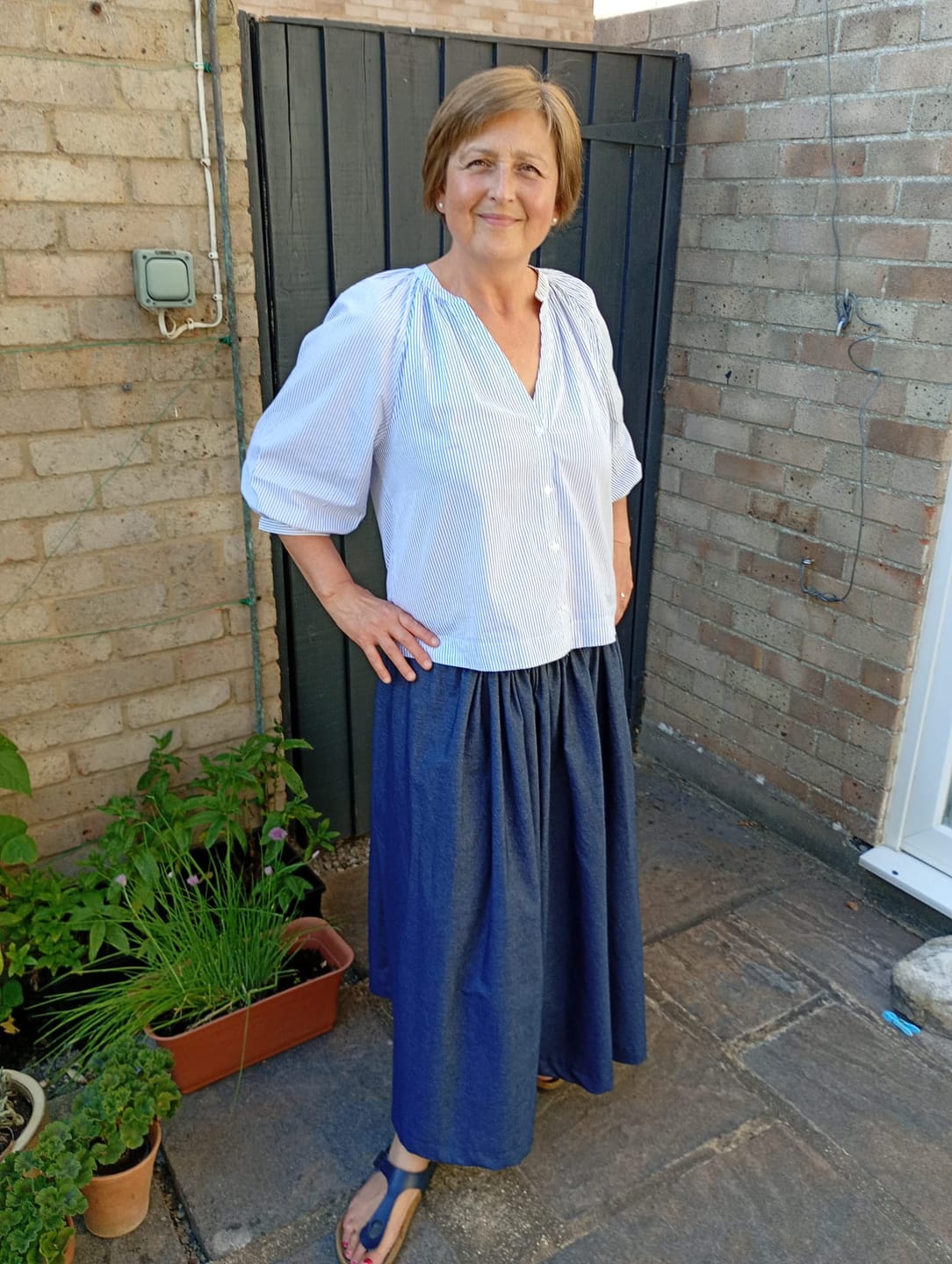 Customer photo review of Lightweight 4oz Washed Denim Fabric
