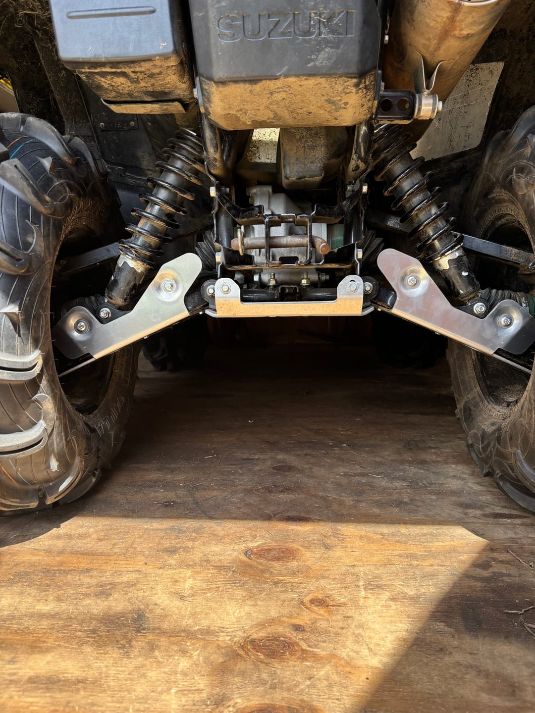 Customer photo review of A-arm & CV Boot Guard Kit — Suzuki KingQuad 450/500/700/750 (2005+)