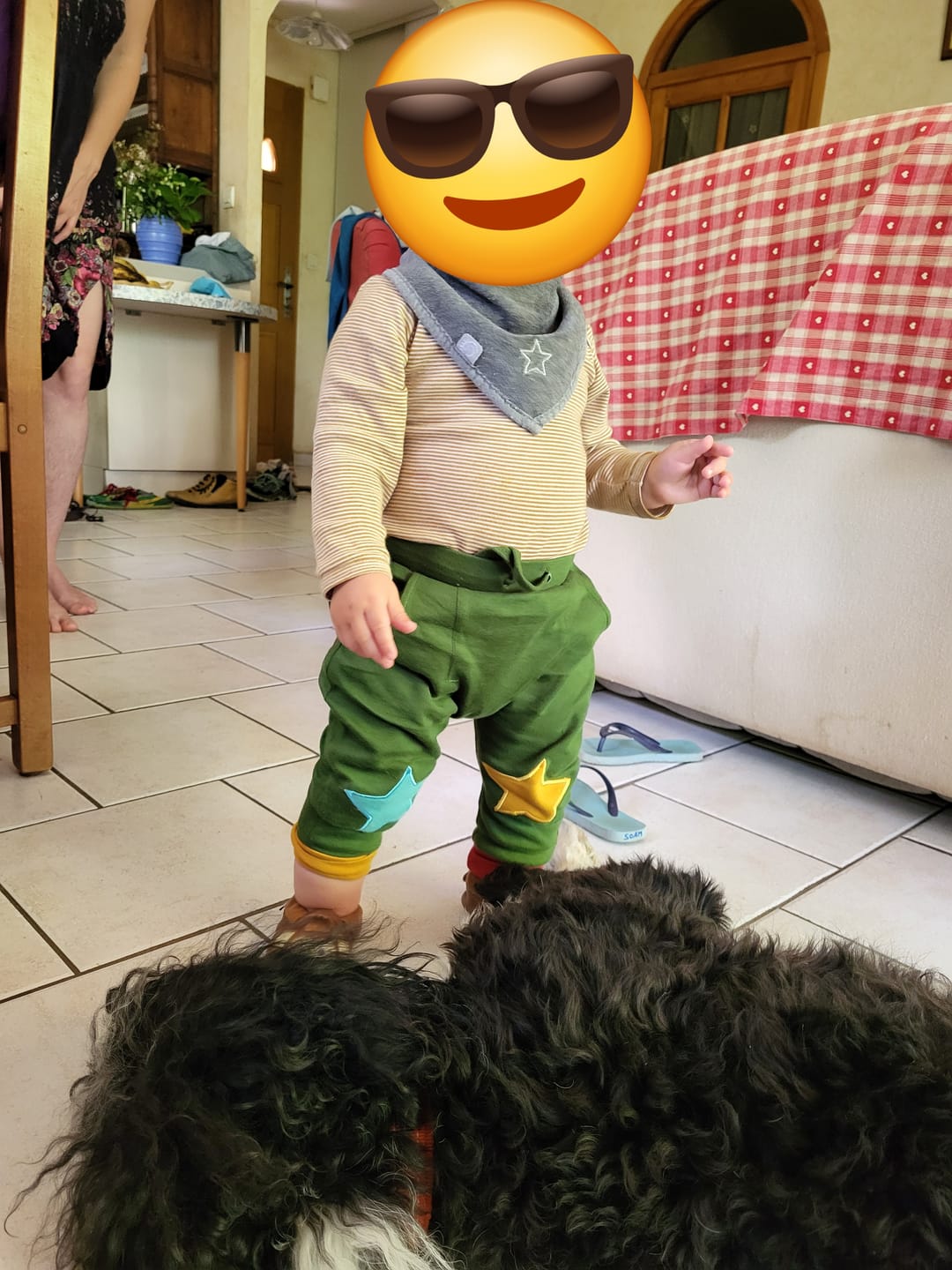 Customer photo review of Woodland Green Star Joggers